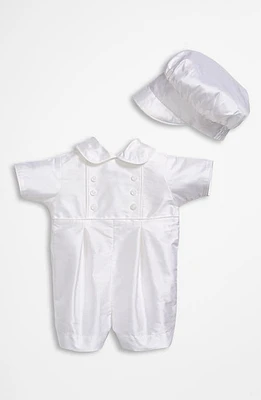 Little Things Mean a Lot Dupioni Romper White at Nordstrom,