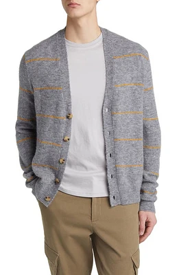 ATM Anthony Thomas Melillo Stripe Cardigan Heather Grey Combo at Nordstrom,