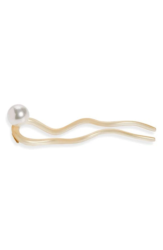 Tasha Imitation Pearl Chignon Clip in Gold at Nordstrom