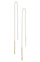 Poppy Finch Long Shimmer Threader Earrings in 18Kyg at Nordstrom