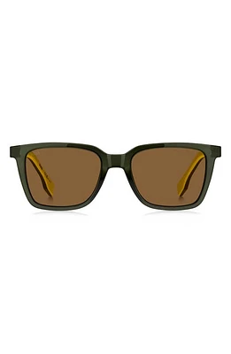 BOSS 53mm Square Sunglasses in Green Yellow at Nordstrom