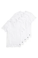 Polo Ralph Lauren 5-Pack Slim Fit V-Neck T-Shirts White at Nordstrom,