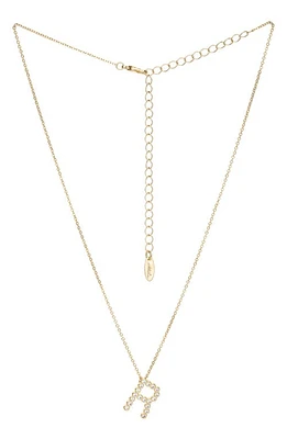 Ettika Crystal Initial Pendant Necklace in Gold- R at Nordstrom