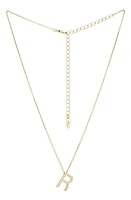 Ettika Crystal Initial Pendant Necklace in Gold- R at Nordstrom