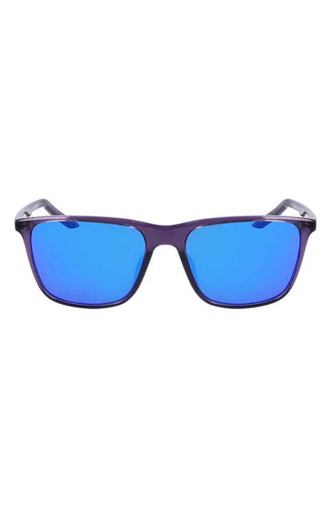 Nike State 55mm Mirrored Square Sunglasses in Canyon Purple/Violet Mirror at Nordstrom