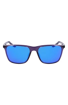 Nike State 55mm Mirrored Square Sunglasses in Canyon Purple/Violet Mirror at Nordstrom