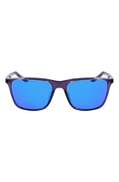 Nike State 55mm Mirrored Square Sunglasses in Canyon Purple/Violet Mirror at Nordstrom