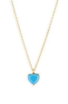 Kate Spade New York my love birthstone heart pendant necklace in Turquoise at Nordstrom