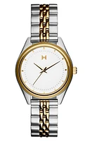 MVMT Rise Mini Bracelet Watch, 30mm in Two Tone/White at Nordstrom