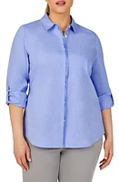 Foxcroft Charlie Roll Tab Non-Iron Cotton Button-Up Shirt at Nordstrom,