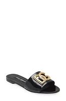 Dolce & Gabbana DG Logo Slide Sandal Black at Nordstrom,