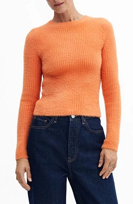 MANGO Ribbed Sweater in Orange at Nordstrom, Size X-Small