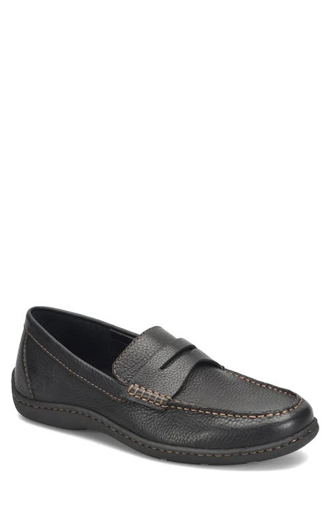 Børn Simon III Penny Strap Loafer Black Leather at Nordstrom,