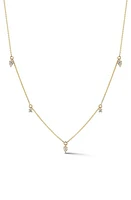 Dana Rebecca Designs Sophia Ryan Diamond Charm Necklace in Yellow Gold at Nordstrom, Size 18