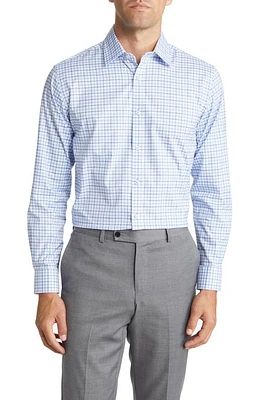 DANIEL HECHTER Trim Fit Plaid Dress Shirt Navy at Nordstrom