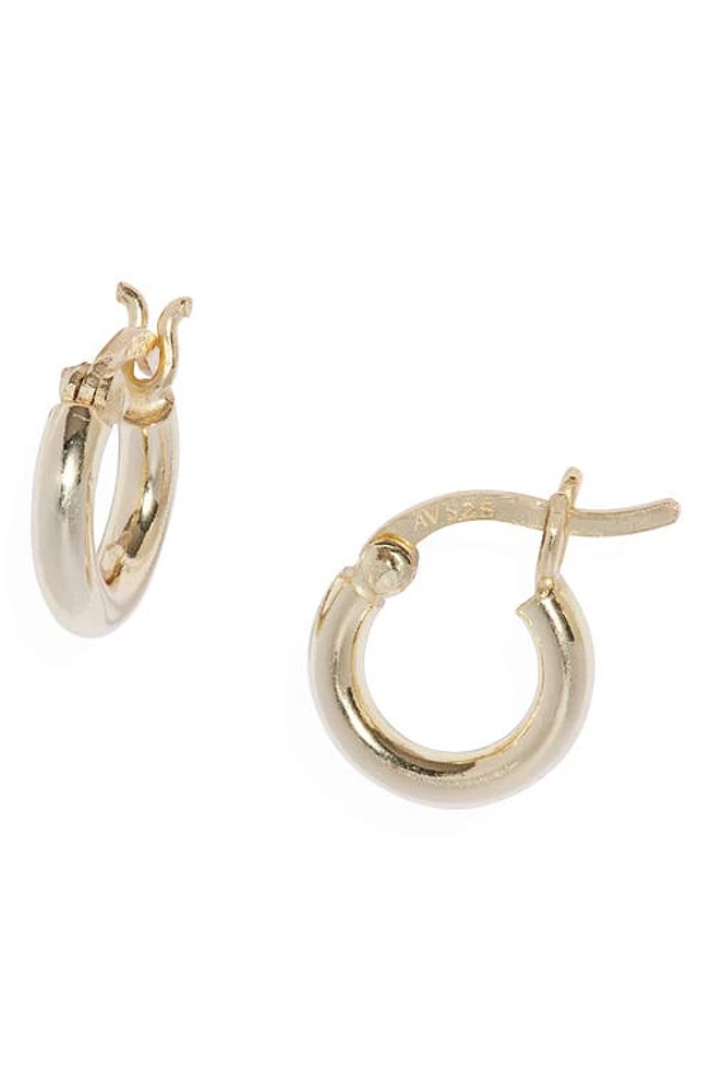 Argento Vivo Sterling Silver Small Hoop Earrings in Gold at Nordstrom