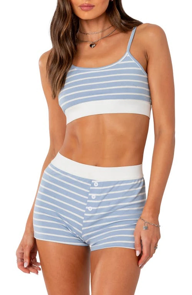 EDIKTED Solene Bra Top Blue at Nordstrom,