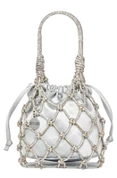 JUDITH LEIBER COUTURE Sparkle Net Pouch Bag in Silver Rhine at Nordstrom