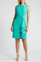 Tahari ASL Ruffle Knot Sheath Dress Seafoam at Nordstrom,