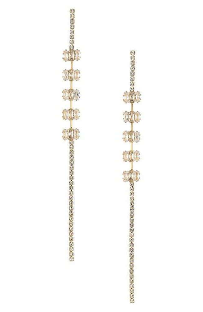 Ettika Linear Crystal Earrings in Gold at Nordstrom