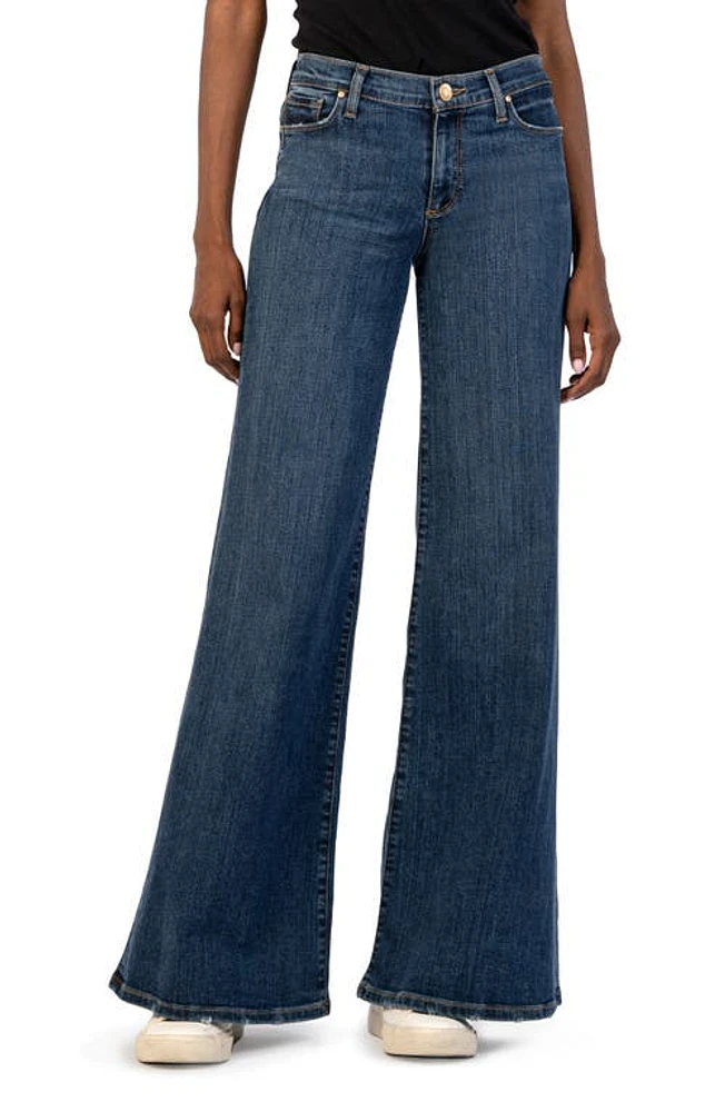 KUT from the Kloth Margo Mid Rise Wide Leg Jeans in Quality at Nordstrom, Size 12