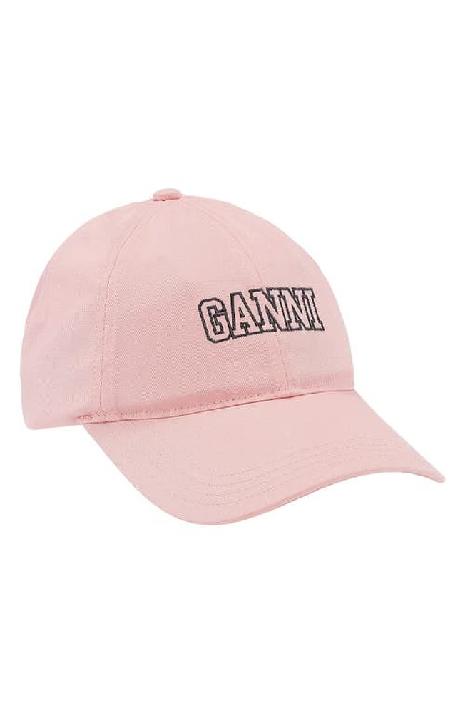 Ganni Organic Cotton Twill Baseball Cap in Sweet Lilac at Nordstrom