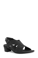 Munro Jenny Sandal Black Lizard Nubuck at Nordstrom,