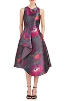 Kay Unger Jessie Asymmetric Cocktail Dress Aubergine at Nordstrom,