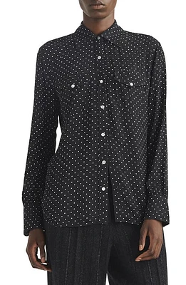 rag & bone Faren Polka Dot Shirt Polkadt at Nordstrom,