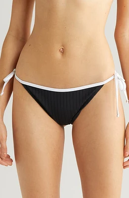 Solid & Striped Iris Rib Bikini Bottoms Blackout at Nordstrom,