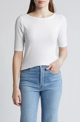 NIC+ZOE Perfect Boat Neck Rib Top at Nordstrom,