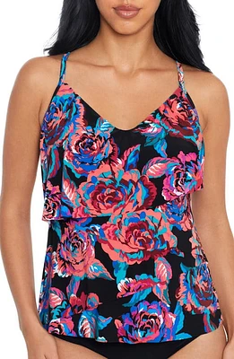 Magicsuit Sonic Chloe Floral Tankini Top Black/Multi at Nordstrom,