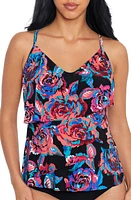 Magicsuit Sonic Chloe Floral Tankini Top Black/Multi at Nordstrom,