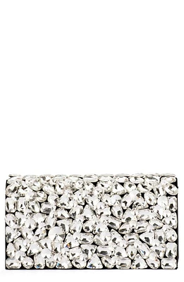 Olga Berg Renata Crystal Encrusted Clutch in Black at Nordstrom