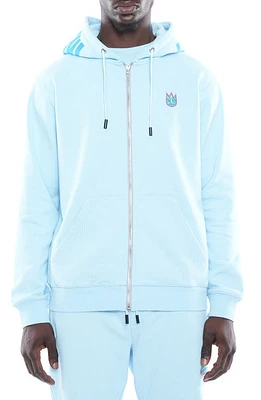 Cult of Individuality Shimuchan Embroidered Cotton Graphic Zip-Up Hoodie in Atomizer at Nordstrom, Size X-Large