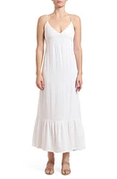 Mavi Jeans Tie Back Gauze Maxi Sundress White at Nordstrom,