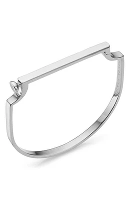 Monica Vinader Engravable Signature Thin Bangle Silver at Nordstrom,