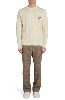 Golden Goose Journey Herringbone Wool Blend Pants in Beige/Brown/Bluette at Nordstrom, Size 30 Us