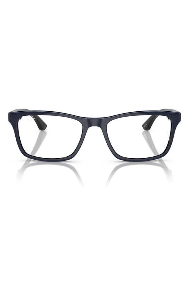 Ray-Ban 55mm Square Optical Glasses in Blue at Nordstrom