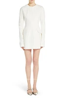 SPORTMAX Long Sleeve Cotton Knit Dress in White at Nordstrom, Size X-Large