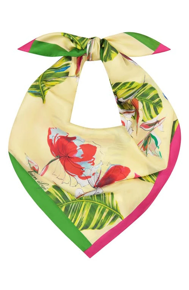 Bien Abyé Garden View Silk Scarf in Yellow Multi at Nordstrom