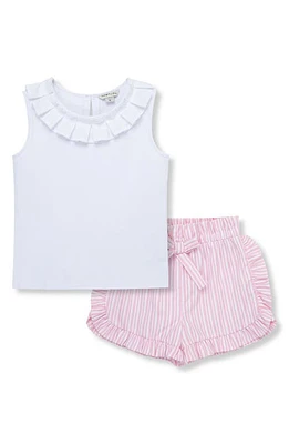 Habitual Kids Kids' Ruffle Tank Top & Shorts Set White at Nordstrom,