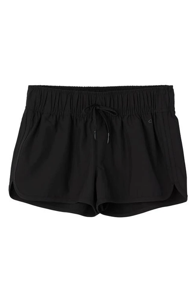 O'Neill Kids' Saltwater Solids Lane 2 Cover-Up Shorts in Black at Nordstrom, Size 7