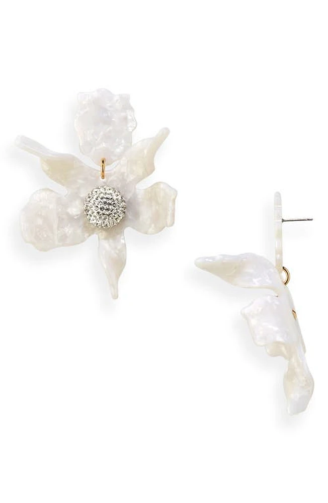 Lele Sadoughi Crystal Lily Earrings in Mother Of Pearl at Nordstrom