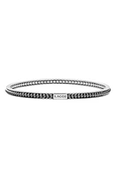 LAGOS Caviar Icon Beaded Bangle Bracelet in Silver/Hematite at Nordstrom