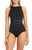 Sea Level Ladder Stitch One-Piece Swimsuit Black at Nordstrom, Us