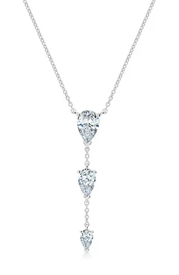 Crislu Oppulent Drops Y-Necklace in Platinum at Nordstrom