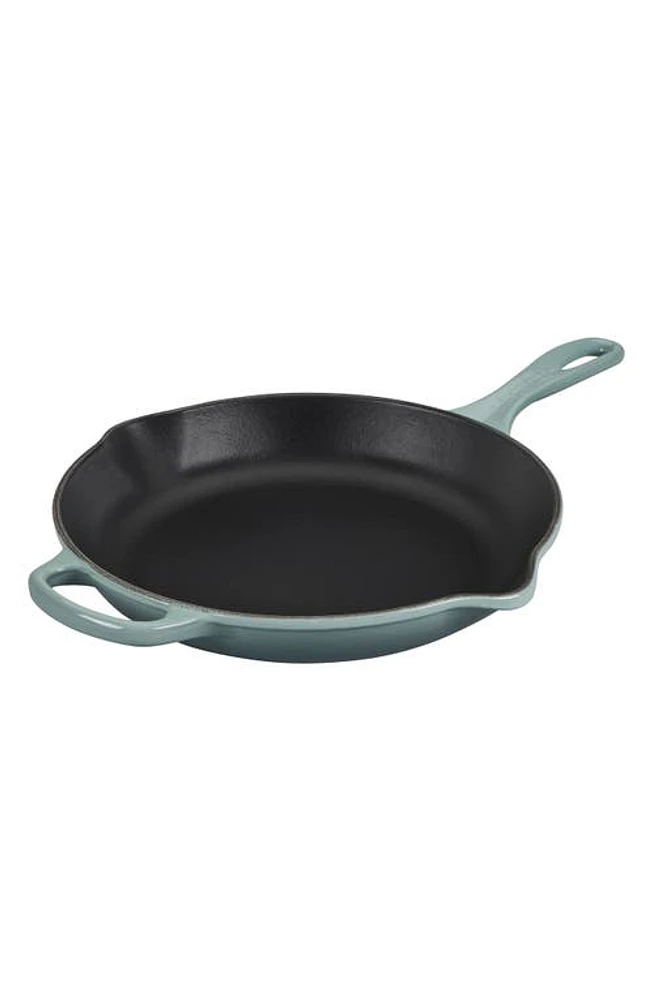 Le Creuset Signature Handle /4 Inch Enamel Cast Iron Skillet in Sea Salt at Nordstrom