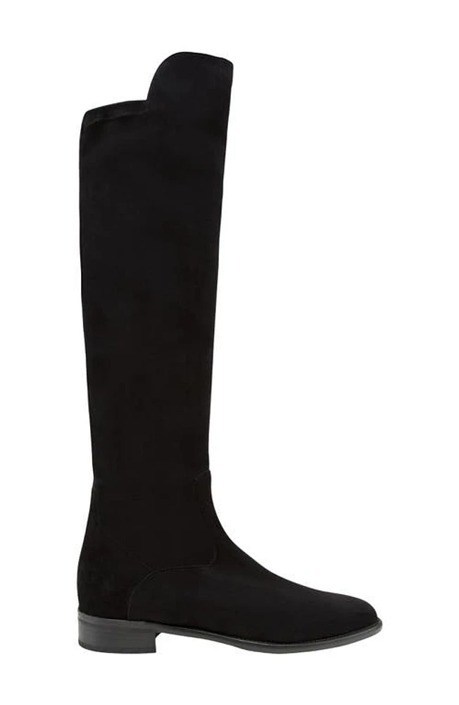 ANN MASHBURN Over-The-Knee Pull-On Boot Black Suede at Nordstrom,