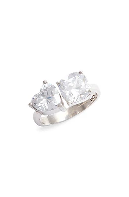 SHYMI Two Stone Cubic Zirconia Ring in Silver at Nordstrom